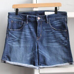 Treasure & Bond Women's Blue Jean Denim Cuffed Bermuda Shorts Size 31